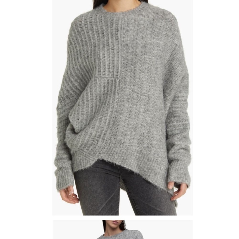All Saints Selena Asymmetric Sweater, Alpaca Wool - Picture 3 of 16